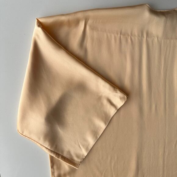 VTG Victorias Secret Rare Pre Gold Ventura Tag Silk Peach Kimono Robe One Size - Picture 3 of 8